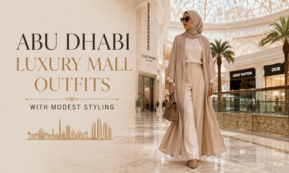 Abu Dhabi Luxury Mall Outfits with Modest Styling